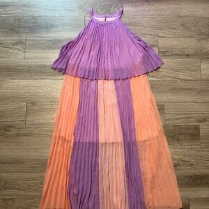 Cato pastel purple and peach maxi dress